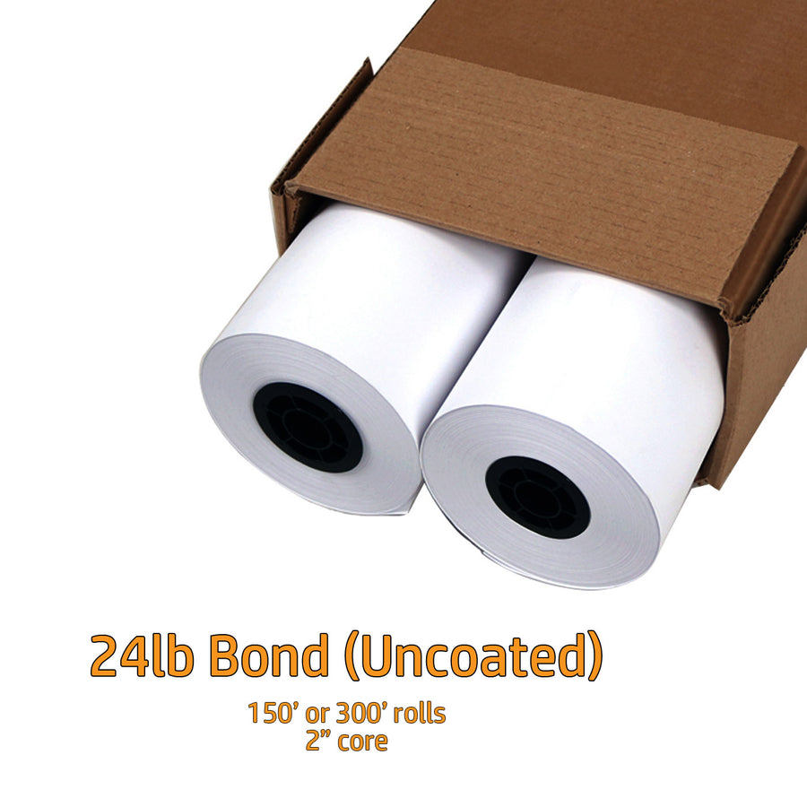 24lb Inkjet Bond, Uncoated (2" core) - Plotter Mechanix