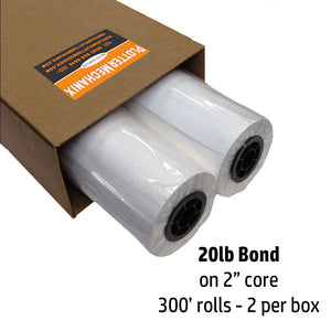 Plain Paper (20lb Inkjet Bond) (2" core) - Plotter Mechanix